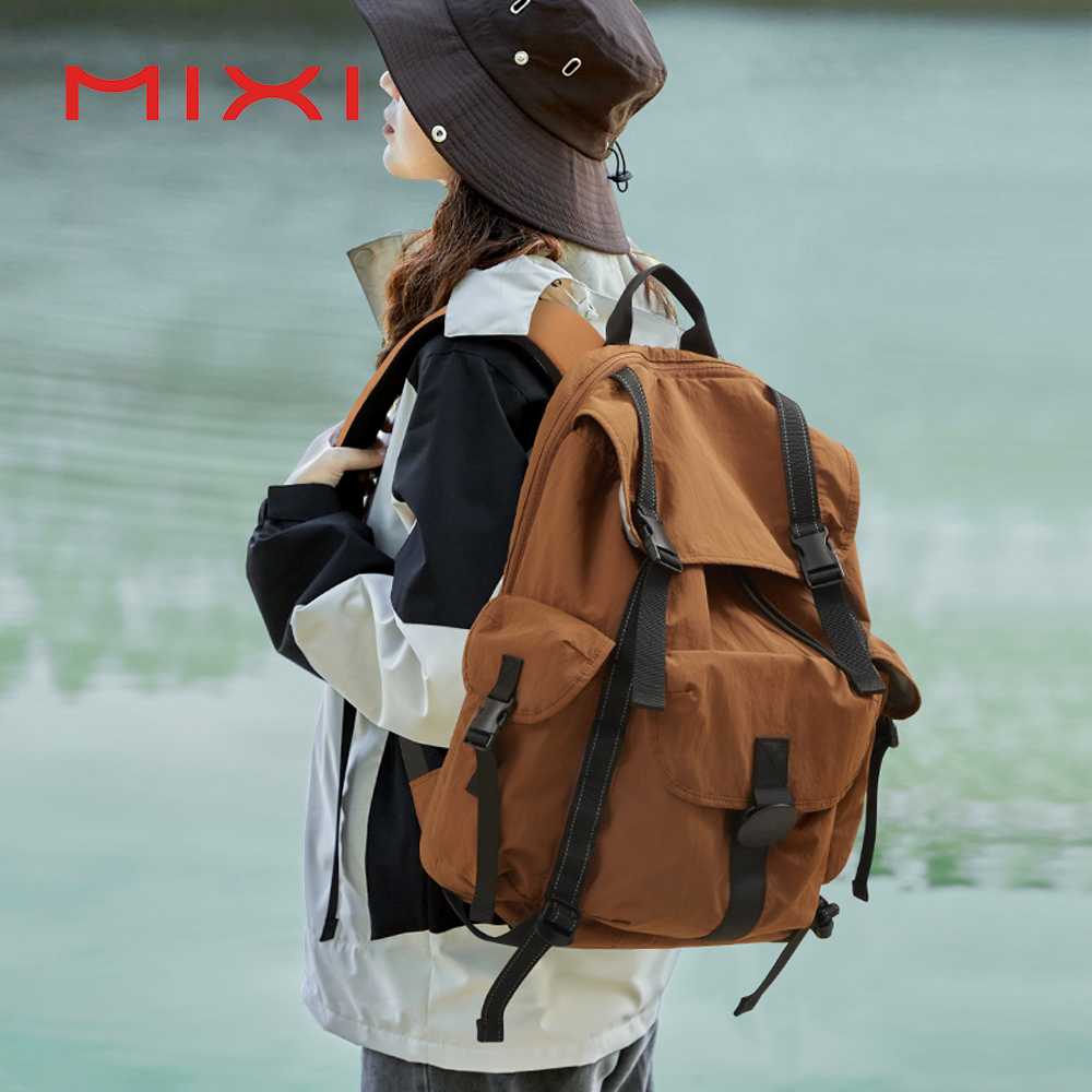 Hiking Backpack Waterproof - กระเป๋าเป้เดินทาง Mixi ขนาด 18 นิ้ว กระเป๋าเป้ใส่แล็ปท็อปขึ้นเครื่องบินได้