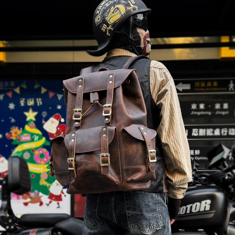 สินค้าใหม่กระเป๋าเป้สะพายหลังห - Leather Backpack Vintage บทวิจารณ์และราคา