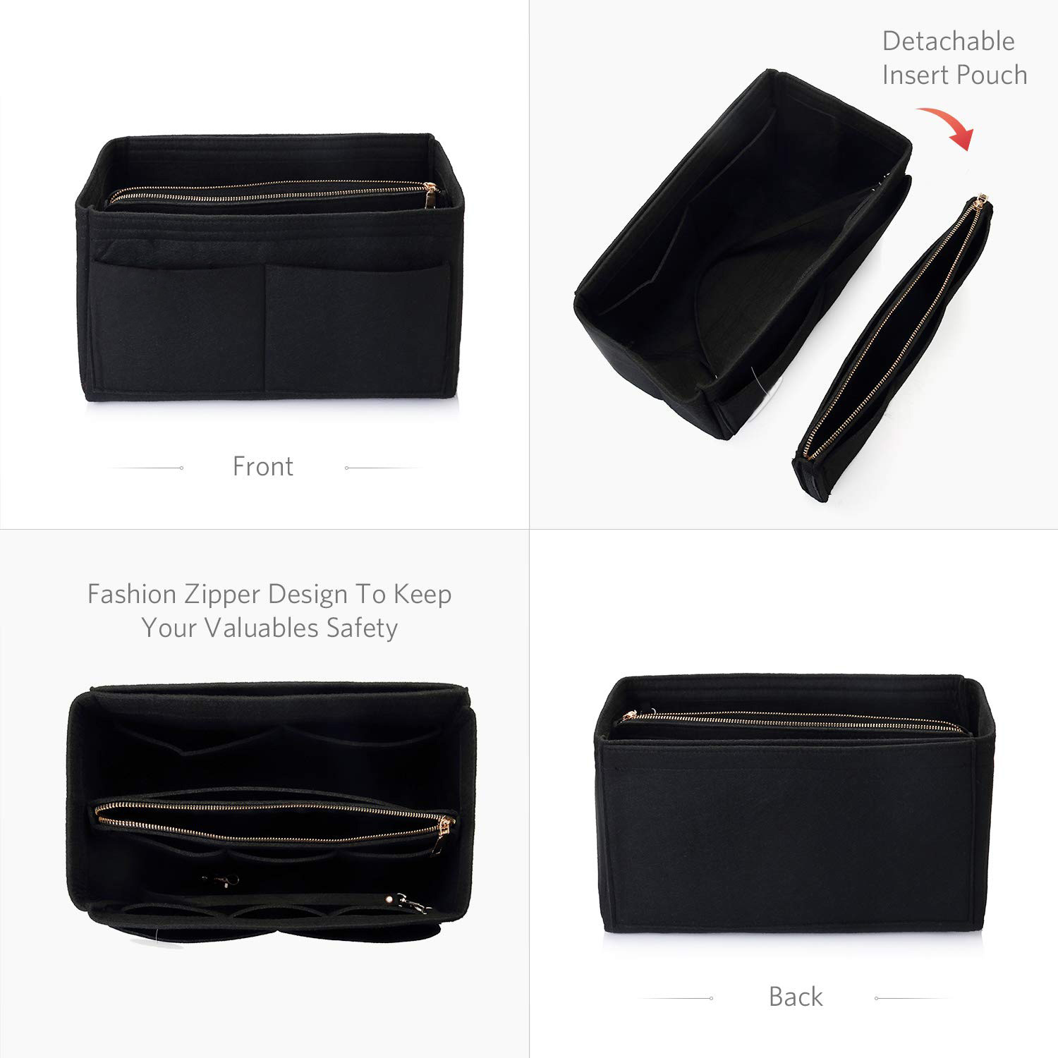 Felt Purse Organizer Insert -  - Backpack Insert Organizer บทวิจารณ์และราคา
